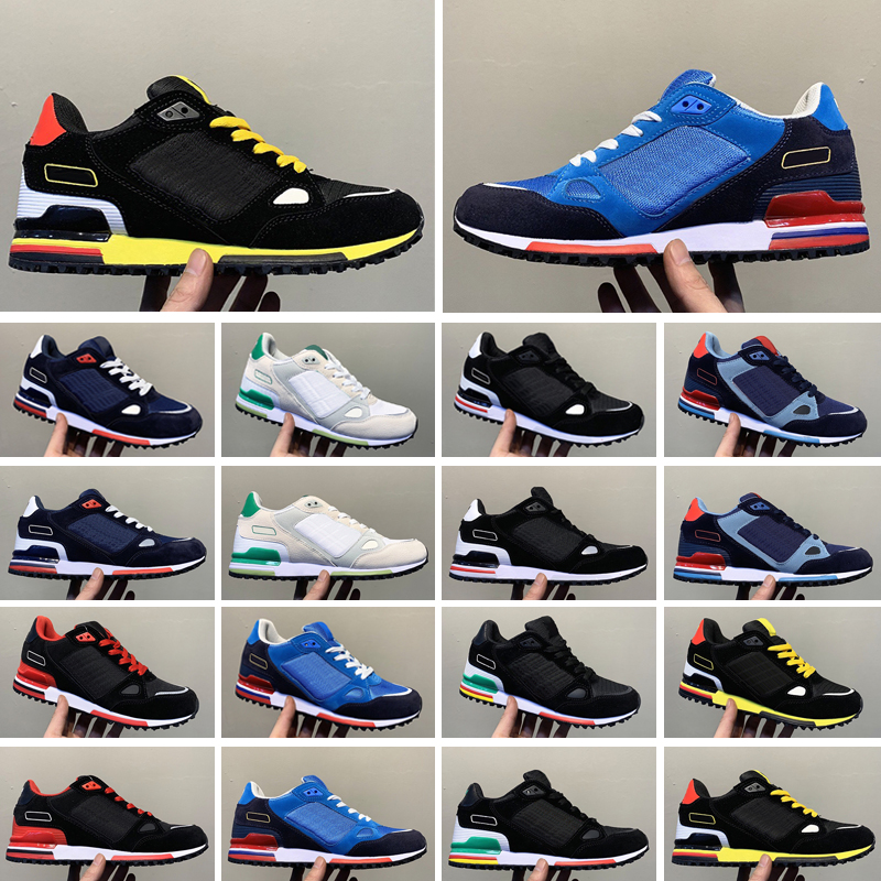 

2021 Designer sneakers Shoes Originals ZX750 blue black grey zx 750 for Mens and Womens Athletic Breathable casual Size 36-45, Color 2