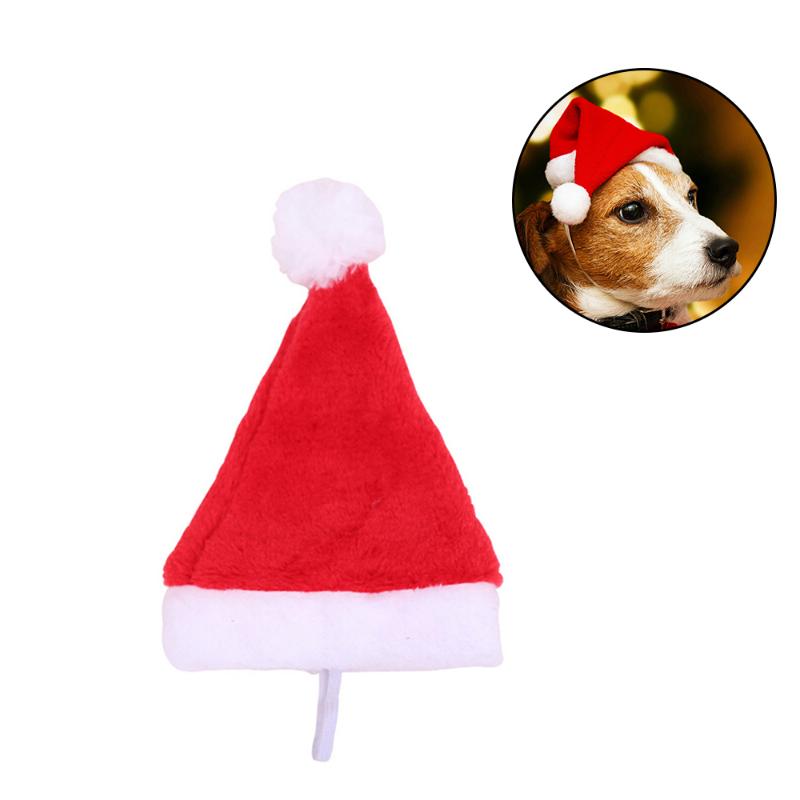 

1 Piece Christmas Pet Santa Hat Small Puppy Cat Dog Xmas Holiday Costume Ornaments