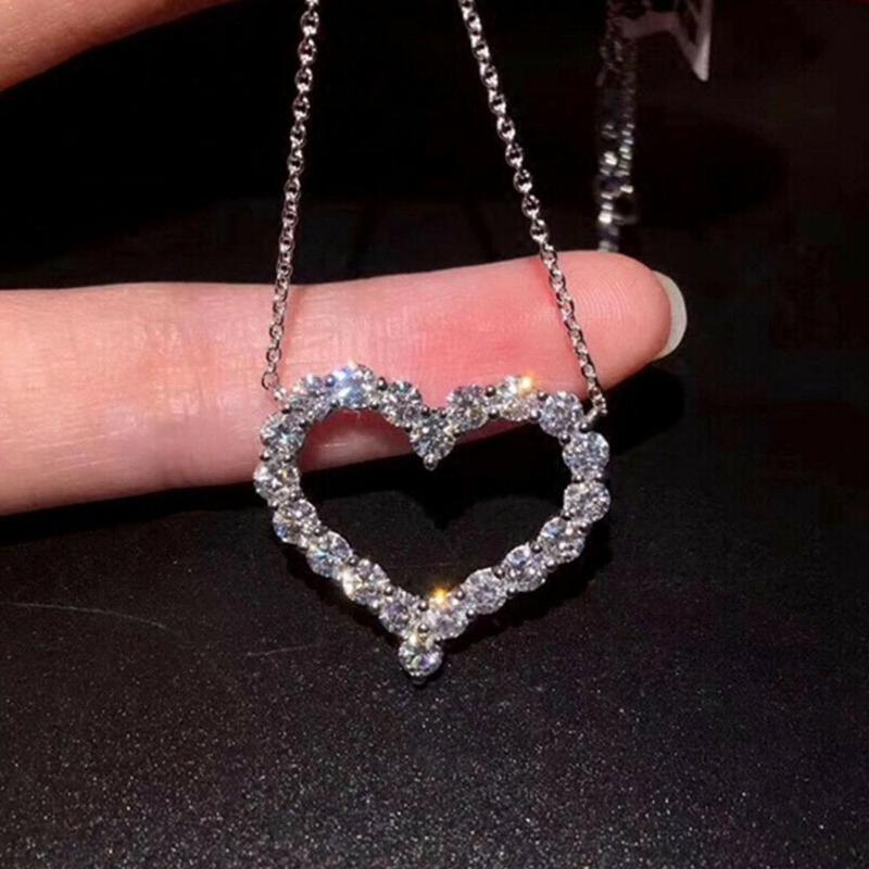 

Chains Romantic Heart Necklaces Drop Women Pendant Chokers 2021 Charm Gifts Jewelry Party Q6I7