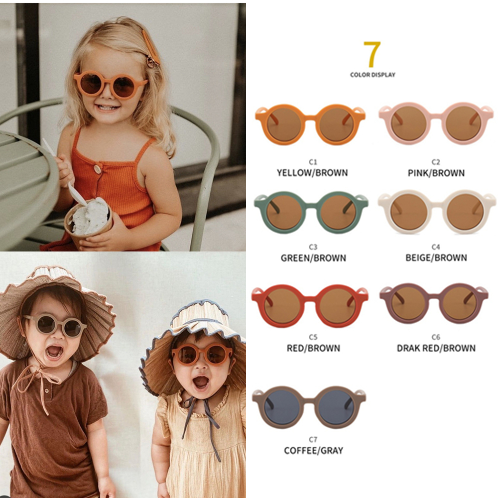 

Fashions 7 Colors Cute INS Kids Baby Sunglasses girls boys Sun Glasses Candy Color n Shades For Children UV400