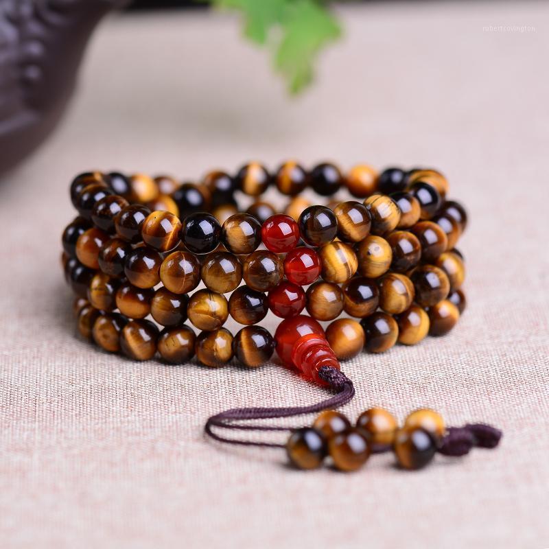 

Beaded, Strands Genuine Tiger Eye Mala Tibetan Yellow Dzambhala Prayer Rosary Beads Buddhist 108 Blessed Good For Wealth1