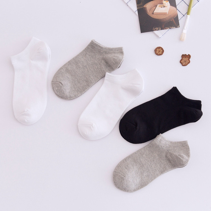 

High Quality Short Mens Cotton Sock Blend Comfortable Teenagers Gray Socks Student Underwear XHHMKZ, 01