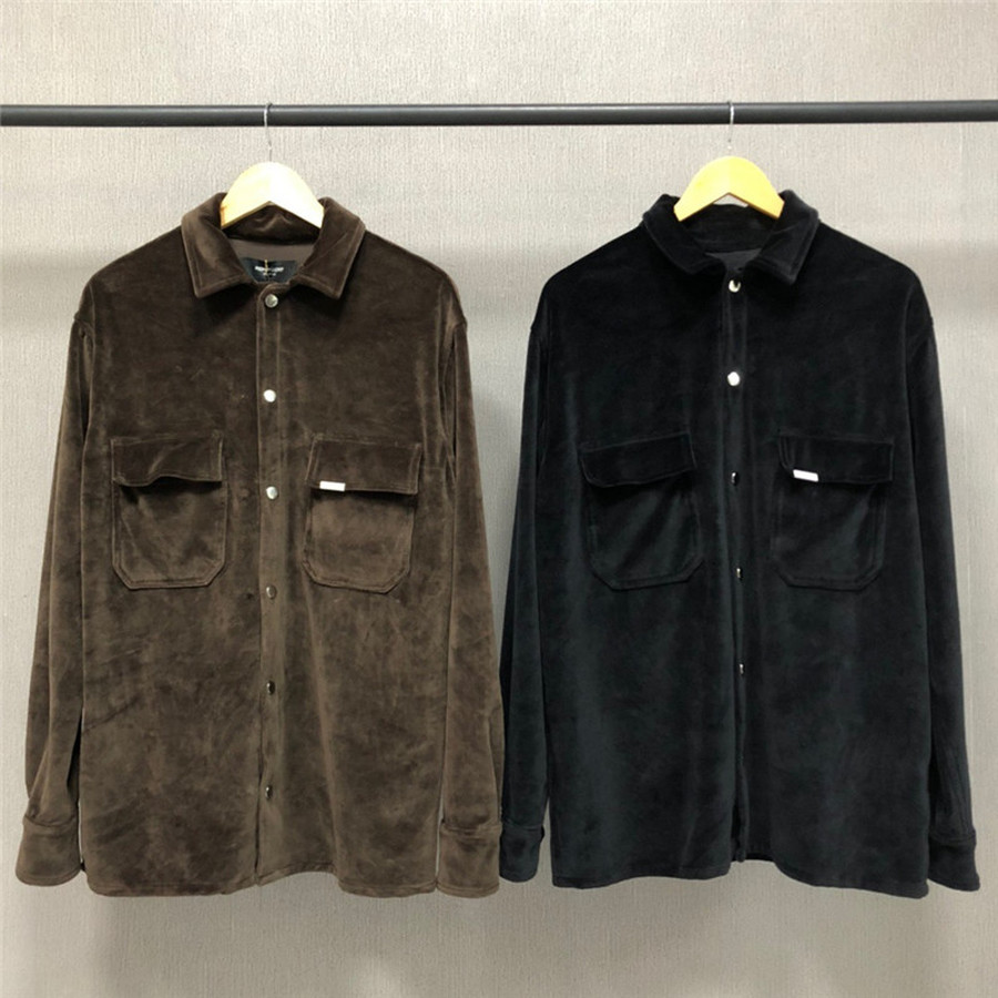 

2021 New Heavy Fabric Represent Black Coats Men Women 1:1 High-quality Cargo Pocket Metal Overcoat British Style W45m