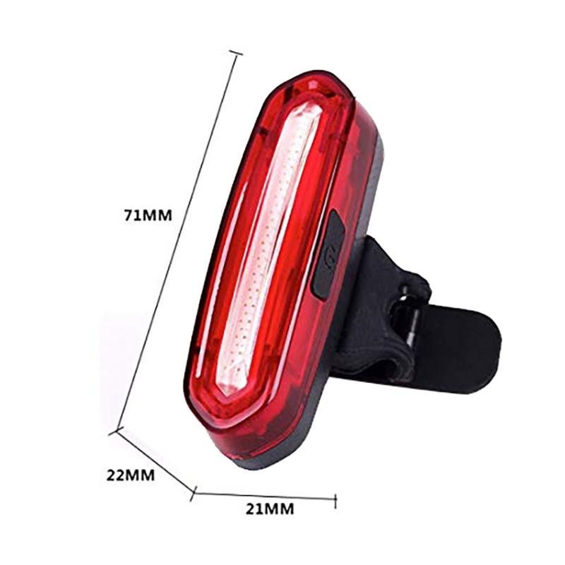 

Bicycle Light LED Taillight Rear Tail 6 Mode Safety Warning Cycling Portable Waterproof Light USB Style Rechargeable Style #W5