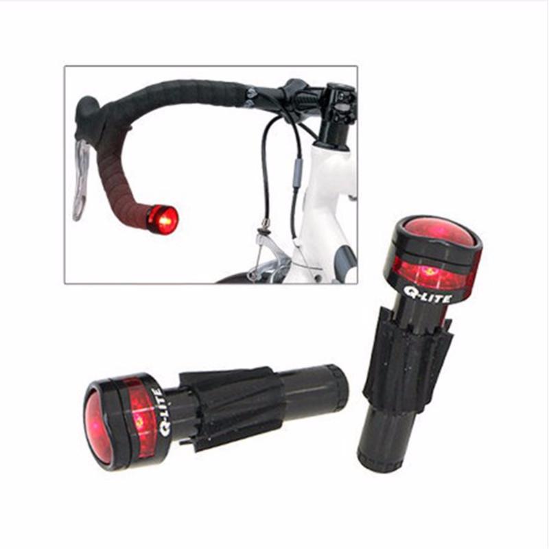

Bike Lights Taiwan Q-LITE MTB Bar End Light Ergonomics 2 Mode Steady Flash Road Super Bicycle Handlebar Rear