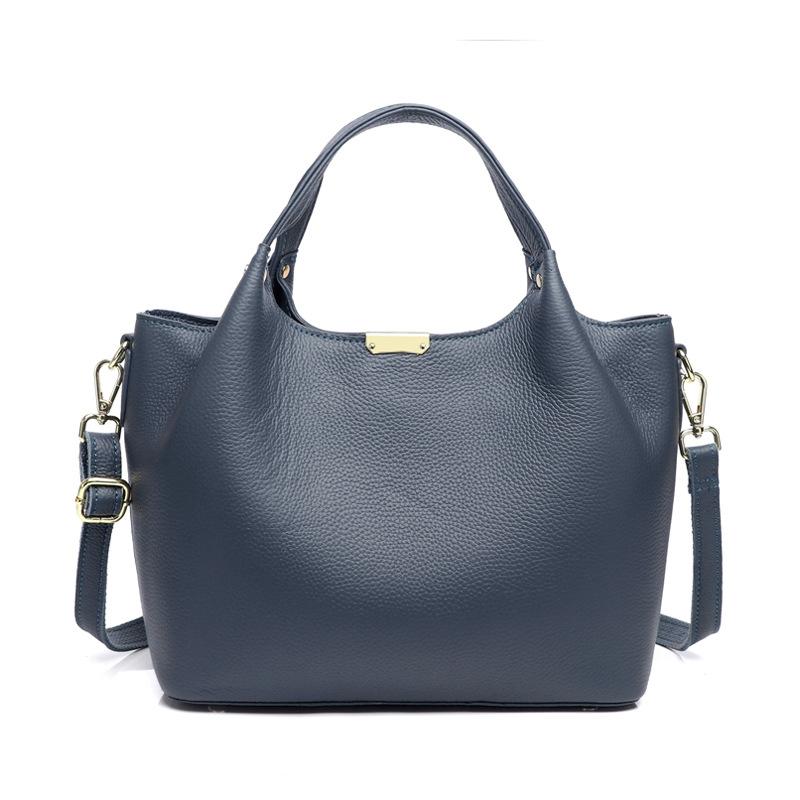 

New Fashion Cattlehide Leather Women's Leather Bags Large Capacity Shoulder Bag Women's Cross-Body Bag, Black