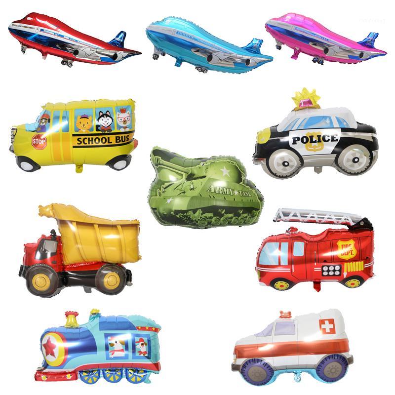 

Soil bucket Cartoon Car Balloons Fire Truck Car Train Foil Balloon birthday party decorations kids helium gas baloon globals1