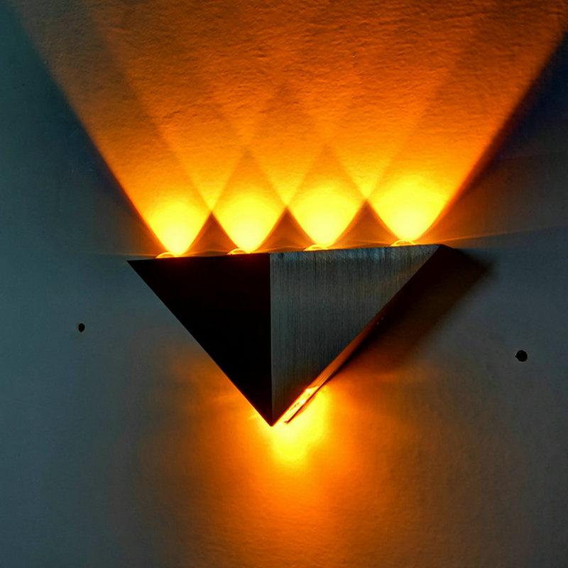 

Nordic Wall Lamp 5W Led Aluminum Indoor Up Down Triangle Shape Modern For Home Stairs Bedroom Bedside Bathroom Light