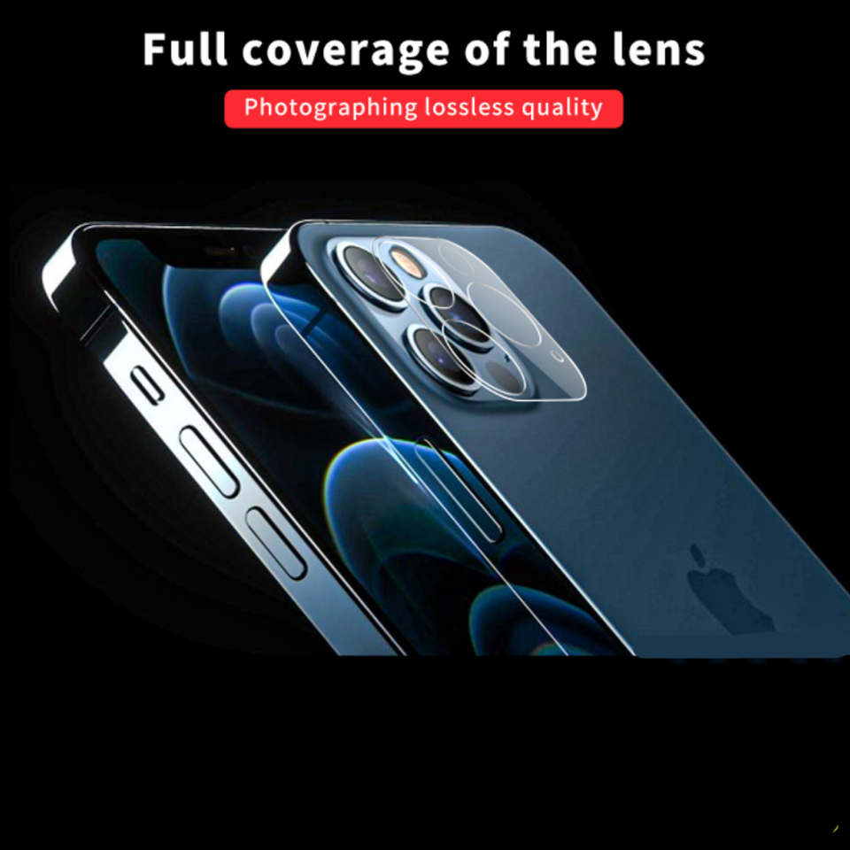 

Camera Film Tempered Glass for iPhone 12 mini Pro Max Camera Lens Screen Protector Full Cover Clear