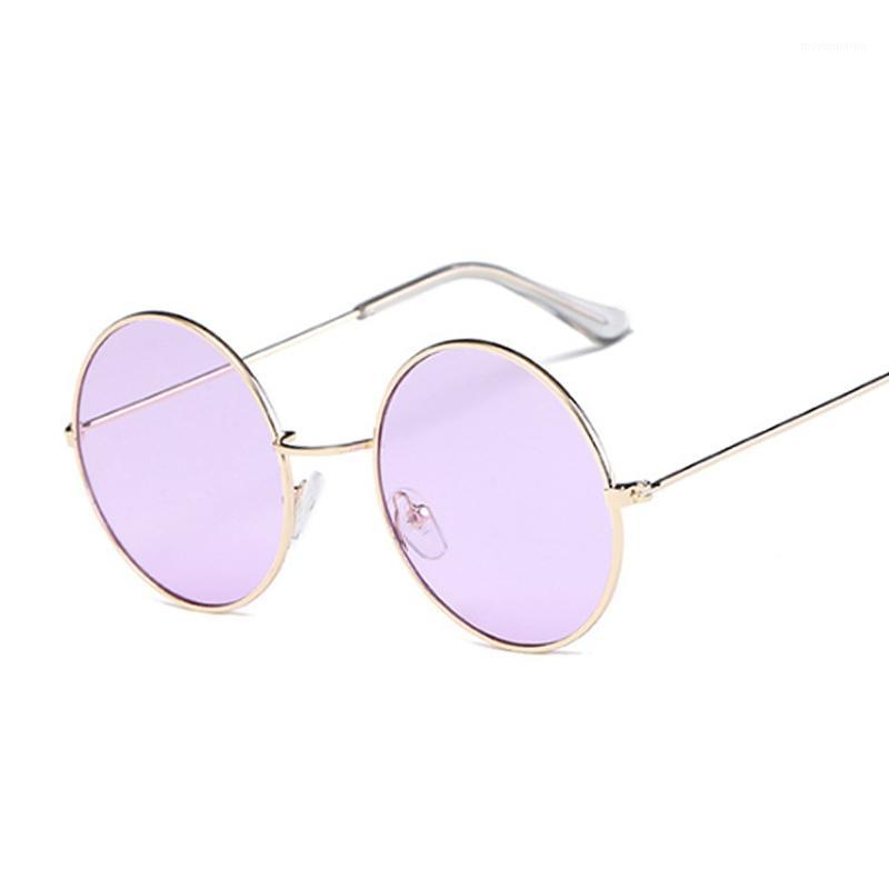 

Purple Classic Round Sunglasses Women Circle Oval Design Ladies Sunglasses Fashion Brand Alloy Ocean Mirror1