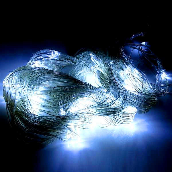 

Discount 210 LED Fairy Net Light Mesh Curtain String Wedding Christmas Party Decor White Waterproof high quality Light Strings
