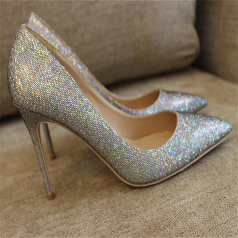 

of Free Shipping Fashion Women Multi-glitter Pointy Heel Pumps Sie33-43 12 10 Cm 8 at a Wedding Shoe Party Mm1c, 38