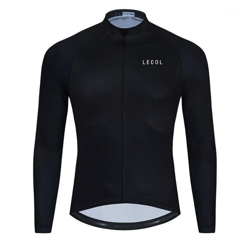 

LECOL Autumn Full Sleeves Cycling Jersey Wear Maillot Ropa Ciclismo Men Bicycle Shirts Quick-dry Bike Jersey Sports Long Cycling1, Black