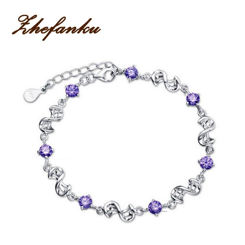 

Trendy Charming Jewelry Silver Color Crystal Shaped Woman Bracelet Drop Shipping