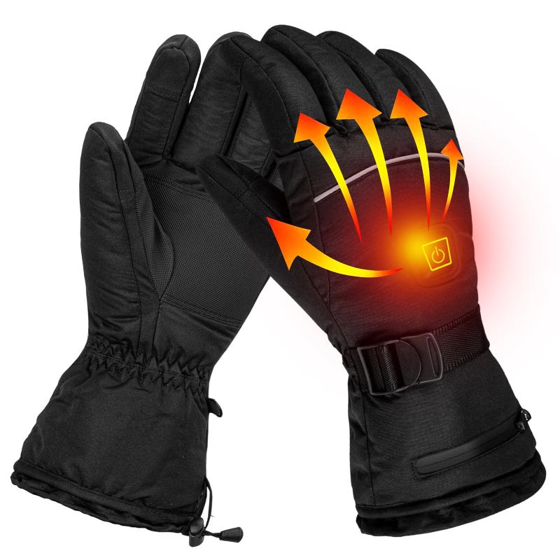 

Heated Gloves for Men Women Electric Winter Thermal Touchscreen Heating Gloves for Cycling Hiking Skiing Snowboarding, Black