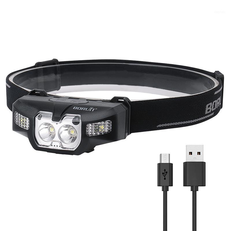 

New B30 Powerful Headlamp XPG2/3030 LED USB Rechargeable Headlight Body Motion Sensor Head lights Camping white red light1