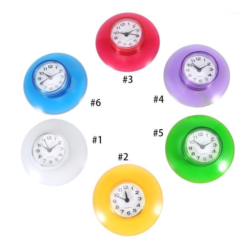 

Bathroom Kitchen Mirror Suction Wall Clock Shower Waterproof Quartz Clocks Decoration1