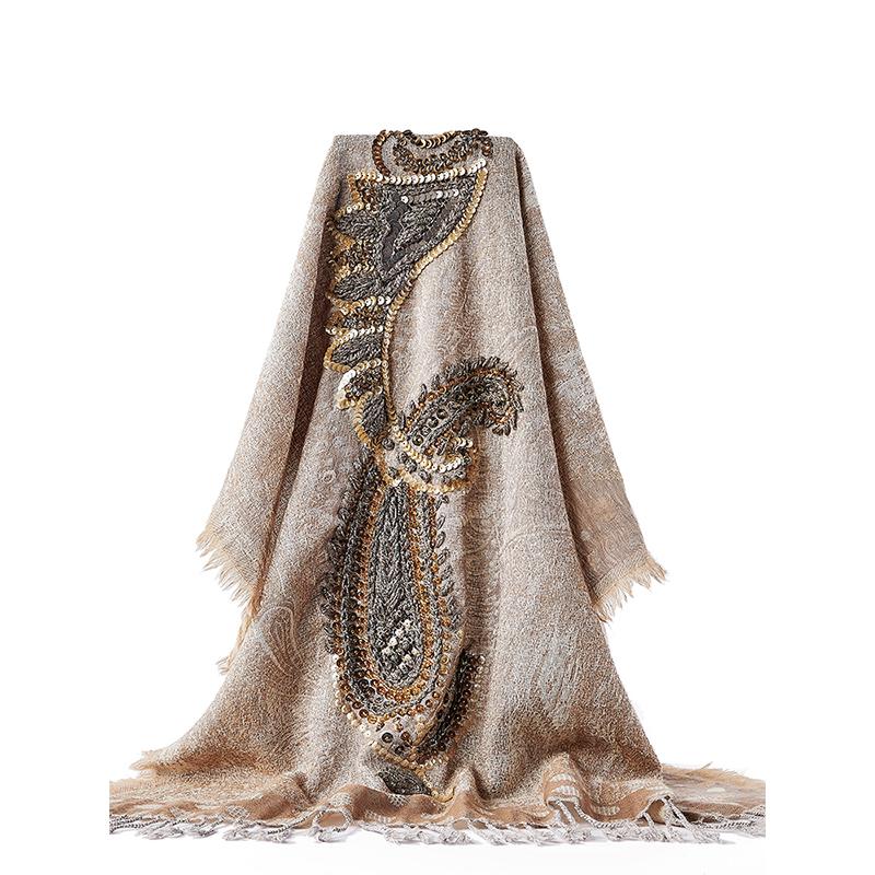 

Merino Wool Scarf Women Nepal Handmade Boiled Wool Shawl Autumn Winter Warm Scarf India Nepal imported