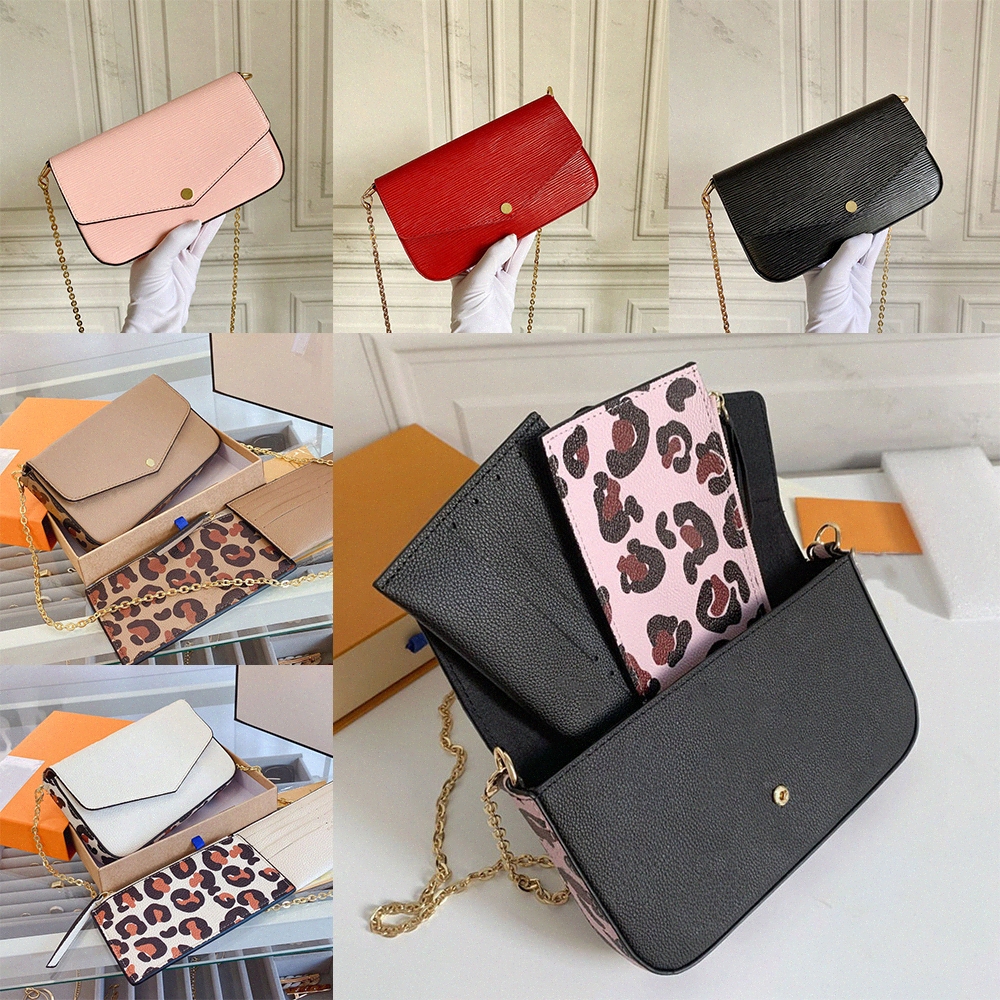 

Top 3pcs set bag Women Classic Luxury designer handbag Pochette Felicie Bag Genuine Leather Handbags Shoulder Clutch Tote Messenger Shopping