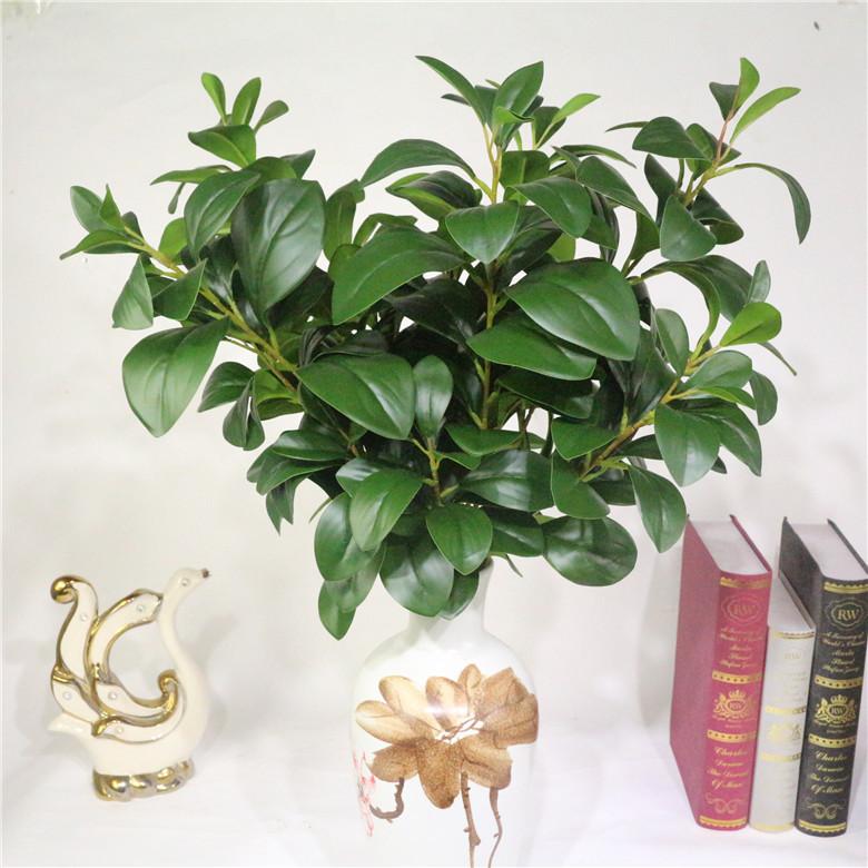 

3 Stems Artificial Plastic Plant Fake Grass Greenery Green Leaves for Living Room Garden Grass Wall Wedding Tabel Decoration