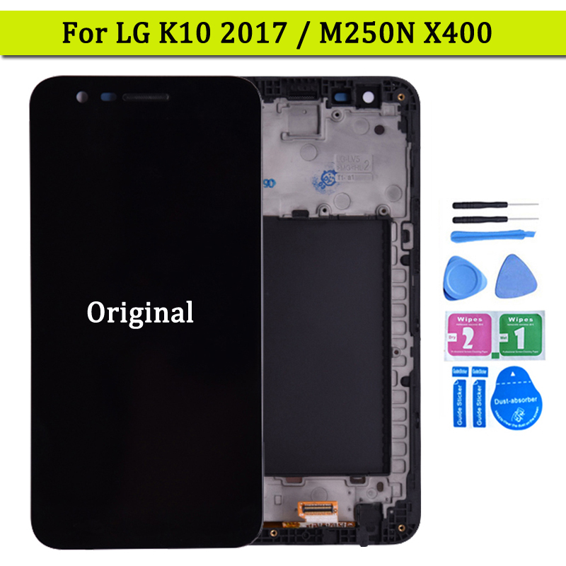 

Original For LG K10 2017 M250N X400 LCD display with Touch Screen Digitizer frame M250 M250DS for K20 Plus