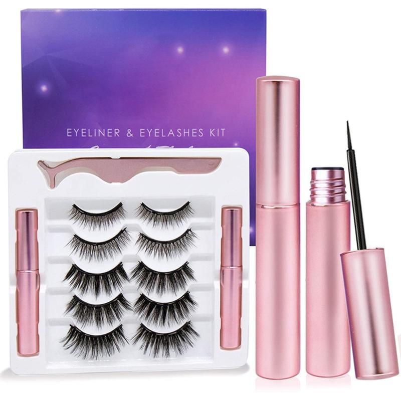 

Magnetic False Eyelash Set Nature Long Eyelash Extensions with Magnetic Eyeline Liquid AC889, P31