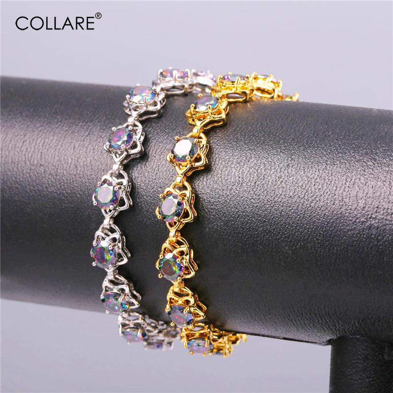

Collare Crystal Bracelet For Women Dainty Gift Gold/Silver Color Hand Bracelet Cubic Zirconia Star Bracelets & Bangles H656