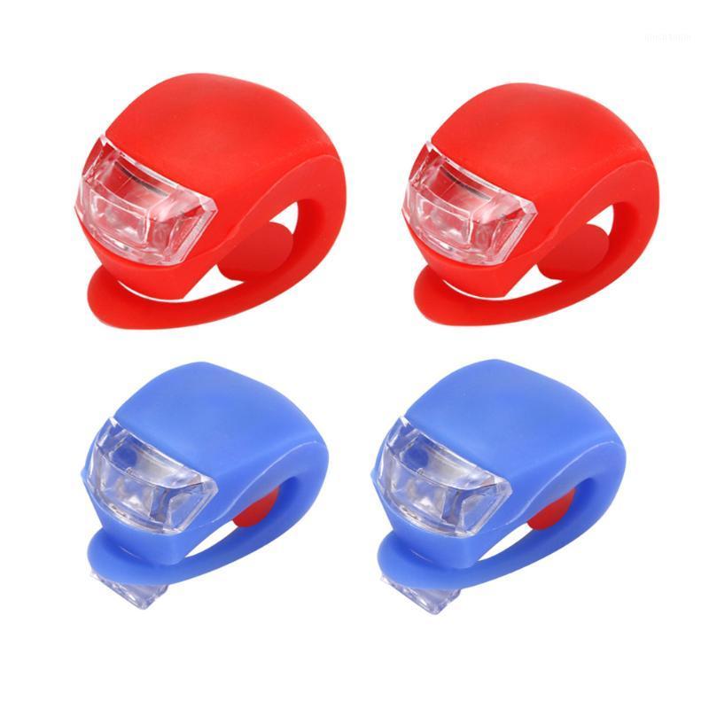 

2pcs Waterproof MTB Mountain Bike LED Night Safety Warning Lights Bicycle Silicone Front Handlebar Taillight Cycling1