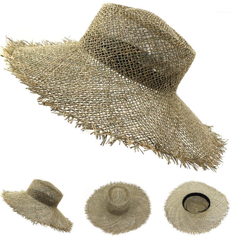 

2020 Fashion Breathable Green Straw Beach Sun Hats For Women Hat Size 56-57 cm Cool Ladies Summer Hat Dropshipping #31, Multi
