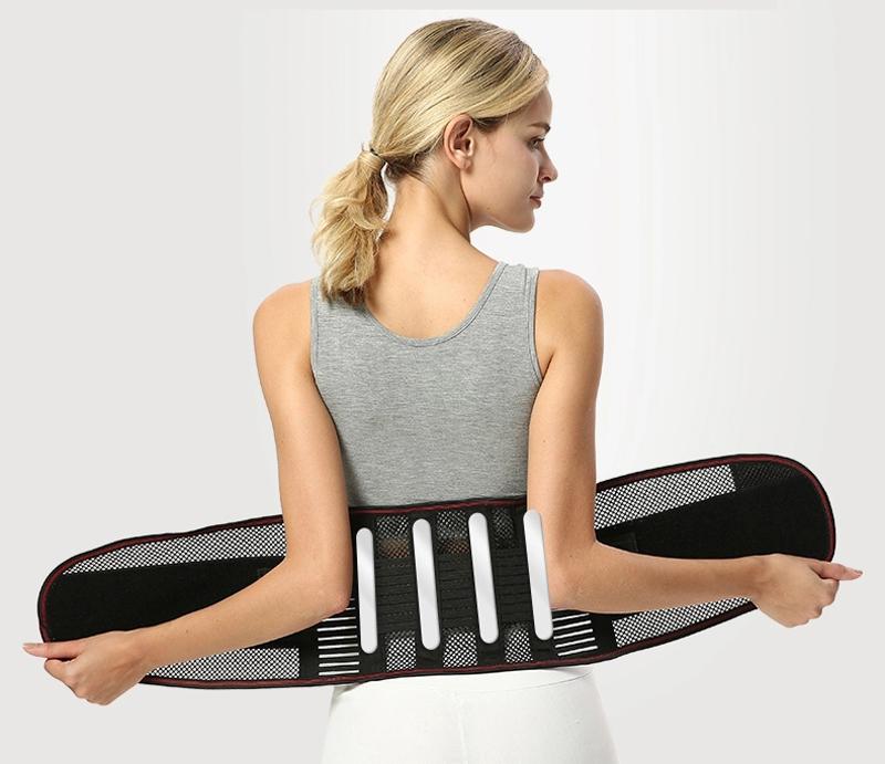 

Spring M L XL XXL Men Women Adjustable Elstiac Waist Support Belt Lumbar Back Support Exercise Corset Brace Waist Trainer Belt, Black