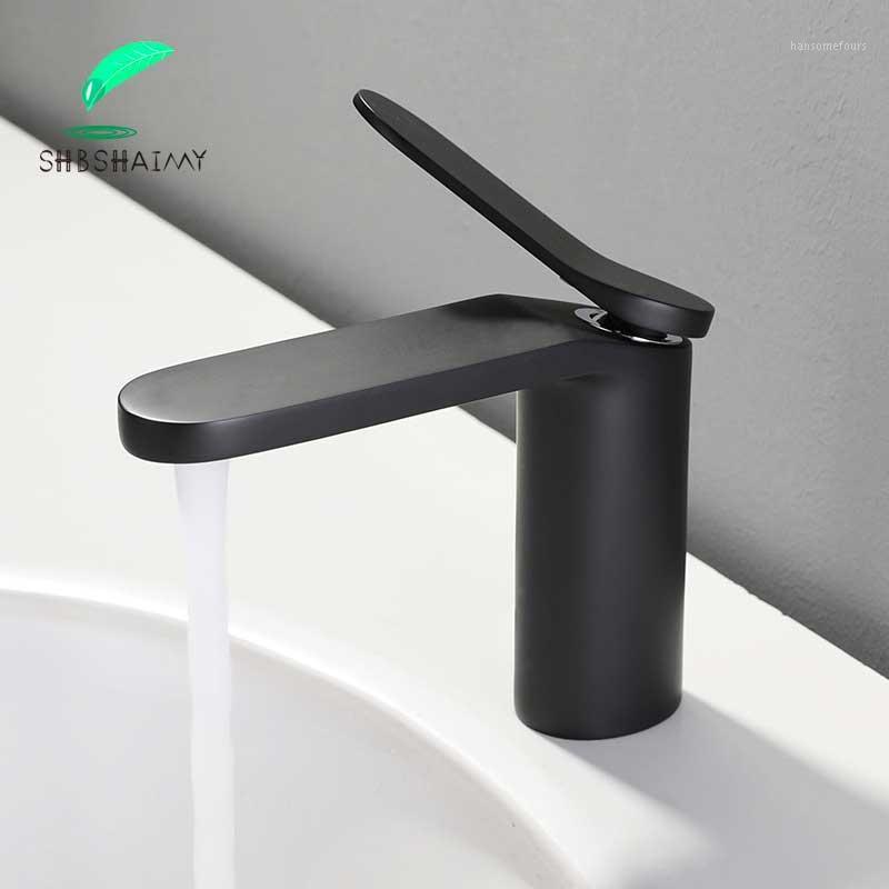 

Chrome black white bath sink faucet Bathroom cold and hot tap1