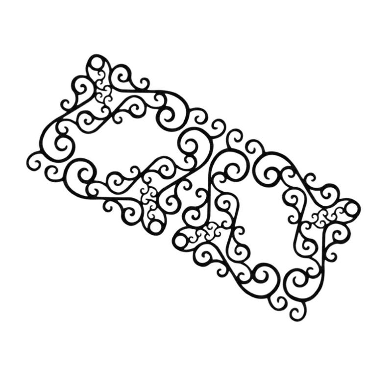 

1 Sheet Black Corner Decal Waterproof PVC Mirror Decal Removable Window Sticker