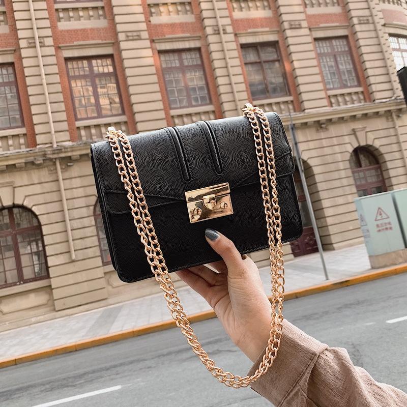 

Luxury handbag elegant women's casual bag high quality PU leather 2021 new simple personality small square women's bag, Beige