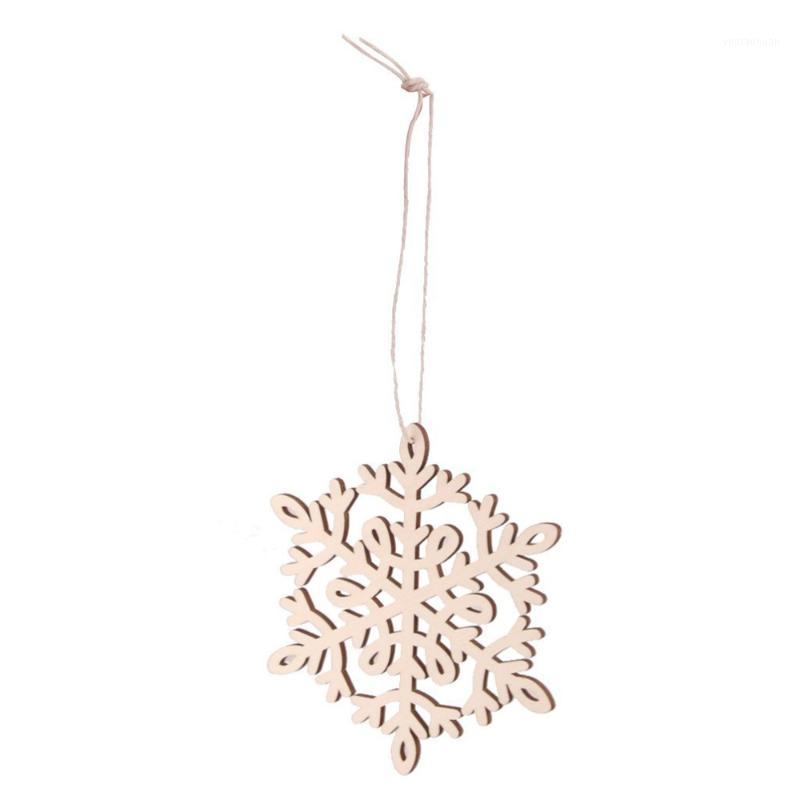 

10 Pcs Wood Snowflake Embellishments Rustic Christmas Decorations For Home Xmas Tree Hanging Ornament Navidad Decor1