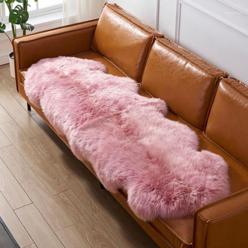 

Honey pink color 2P whole pelt NewZealand sheepskin rug 60*180cm purple shaggy sheep fur decor carpet for girl bed slide carpet1, Rose pink