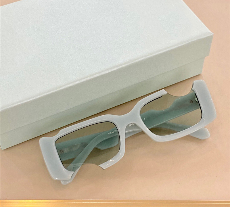 

New fashion trend designer sunglasses 40006 square frame notch design street personality retro style glasses men and women unisex with case
