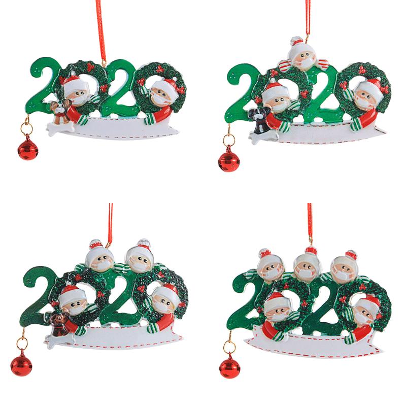 

2020 Family Member Doll Snowman Christmas Tree Hanging Door Pendant DIY Christmas Ornaments Decorations For Home Car Decor