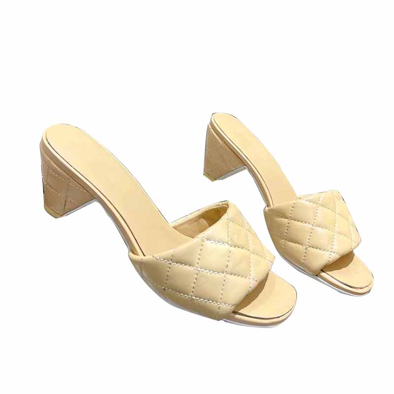 

20A Designer Womens Slippers High Heels Flip Flops Top Quality Sandals Luxury Brands Leather Classic Spring Ladies Loafer Fashion Party Wear With Dresses Plus Size, Pink