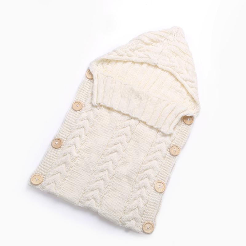 

Baby Sleeping Bag Newborn Envelope Bag Swaddle Kids Clothing Stuff Baby Bedding, White