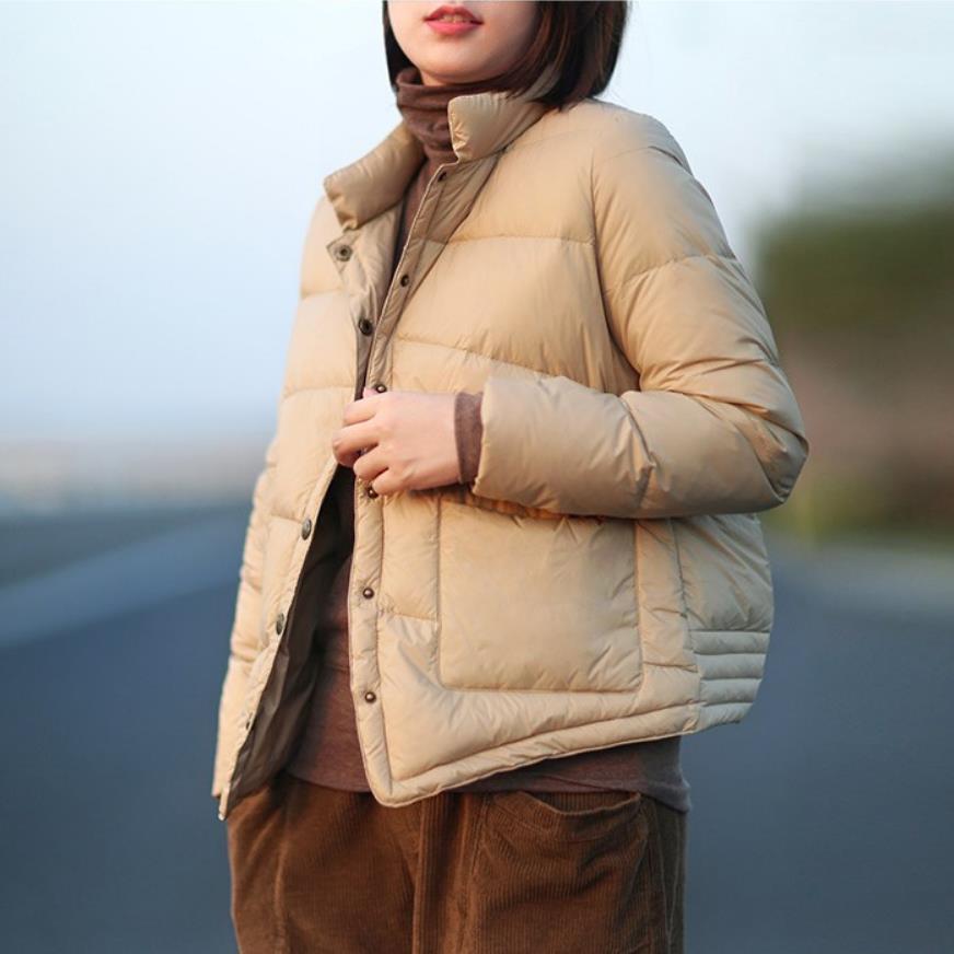 

Duck light-collar coats 90% women's coat autumn single winter breasted warm-style soft bread down jacket wq 2477, Brown