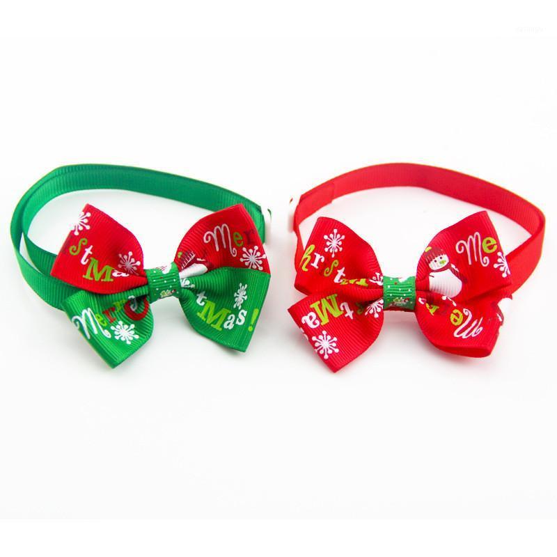 

Christmas Adjustable Cat Dog Collar Holiday Cats Dog Bow Tie Pet Neck Strap Cat Grooming Accessories Puppy Necklace1