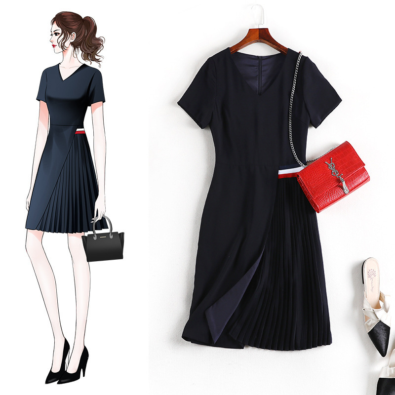 

Dressed Female Summer Newer 2021 Style 6l Long Women's 10473 Dress Clothes 5xau, Shen zang qing