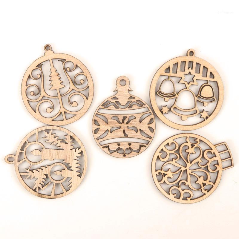 

Wooden Christmas Series Pattern Round Hanging Ornament Charm Scrapbooking Handmade Accessory Home Decoration 44mm 10pcs1