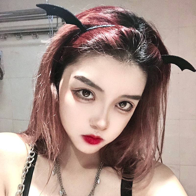 

Handmade kawaii devil cat hairpin'bandana sexy hairball ball cosplay accessories hair rings lovely lady scratch, Red
