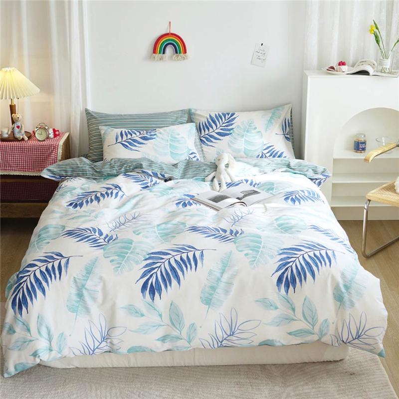 

Svetanya Cotton Duvet Cover Set Plants Cartoon Bedding Set (flat Fitted Sheet Cover Pillowcase) Single Double Size, 20210302