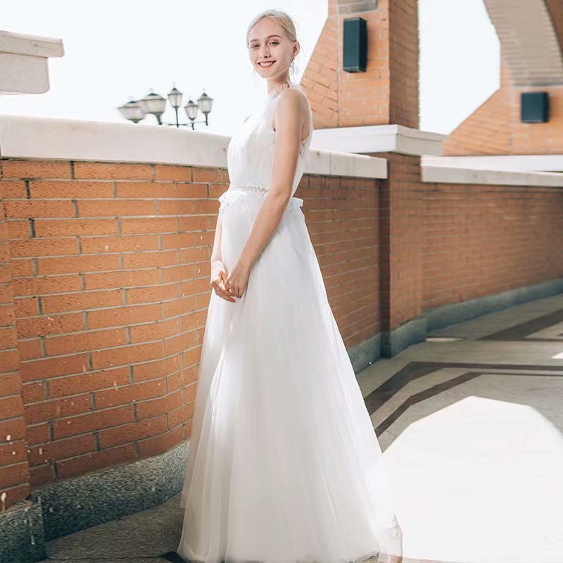 

2021 New Bride Wedding Dress Dressed As a Novice's Robe 6D8B, Same as image