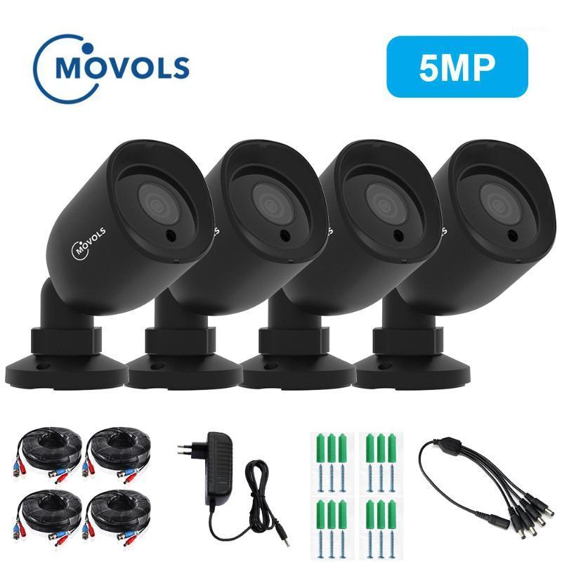 

Movols 4 PCS 5MP Video Waterproof indoor/outdoor IR Nightvision Camera with 60ft CCTV BNC & DCplug Cable for DVR System1