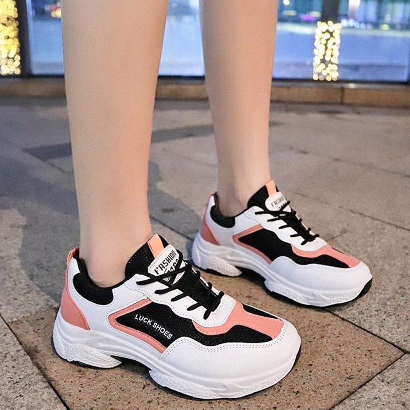 

Rimocy Plus Size Breathable Platform Sneakers Shoes Women Thick Bottom Pu Leather Vulcanized Shoes Woman Casual Trainers Women #lm3v