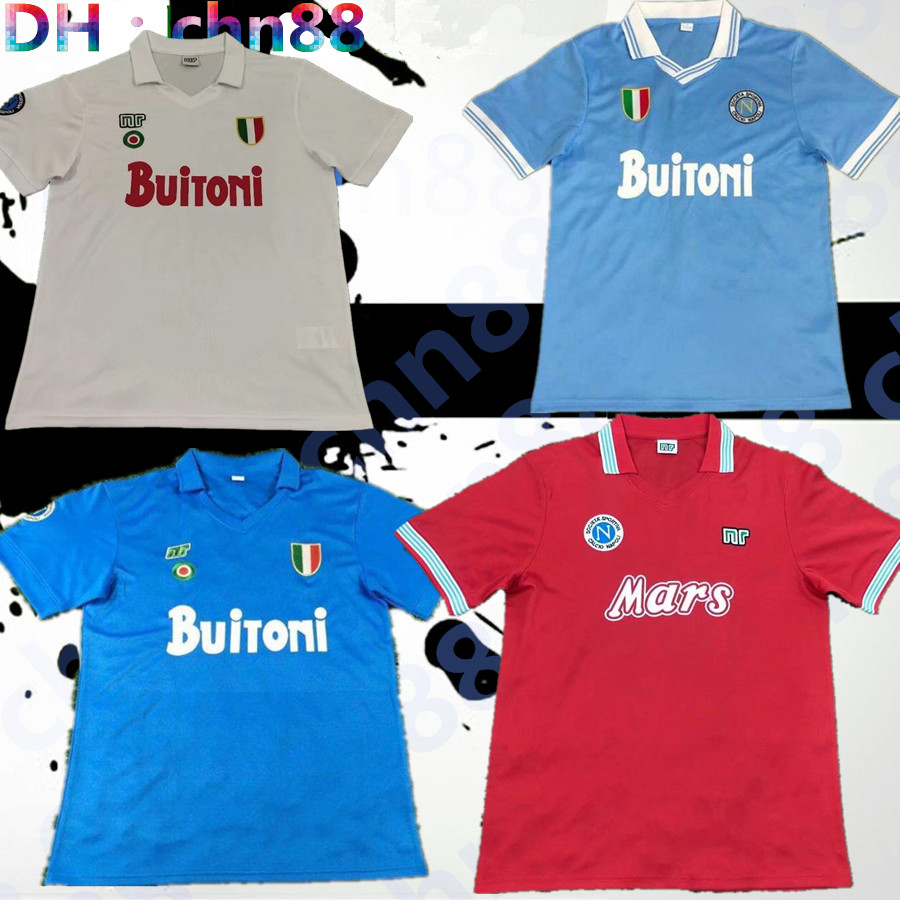 

MARADONA Napoli Retro classic 1986 1987 1988 1989 1991 1992 1993 Napoli soccer jersey 87/88/89 91/93 MARADONA Naples football Sports shirt, Image