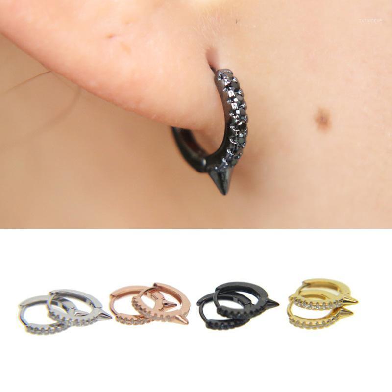 

4 Colors 925 Sterling Silver Rivet Hoop Earrings Mini Cute Dainty Jewelry For Woemn Wedding Gift 2020 Newft1